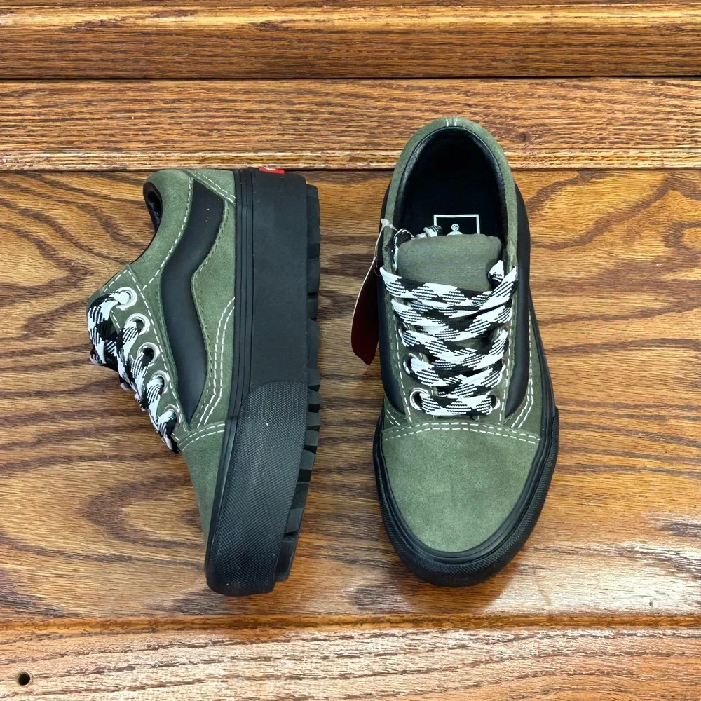 Vans Old Skool Lug Platform 90s‎ Retro Grape Leaf Black Shoes